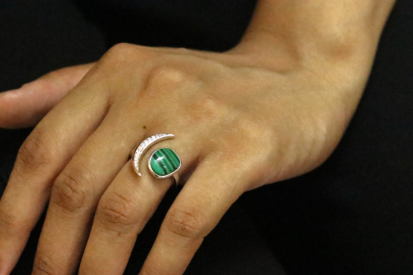 Green Moon ring