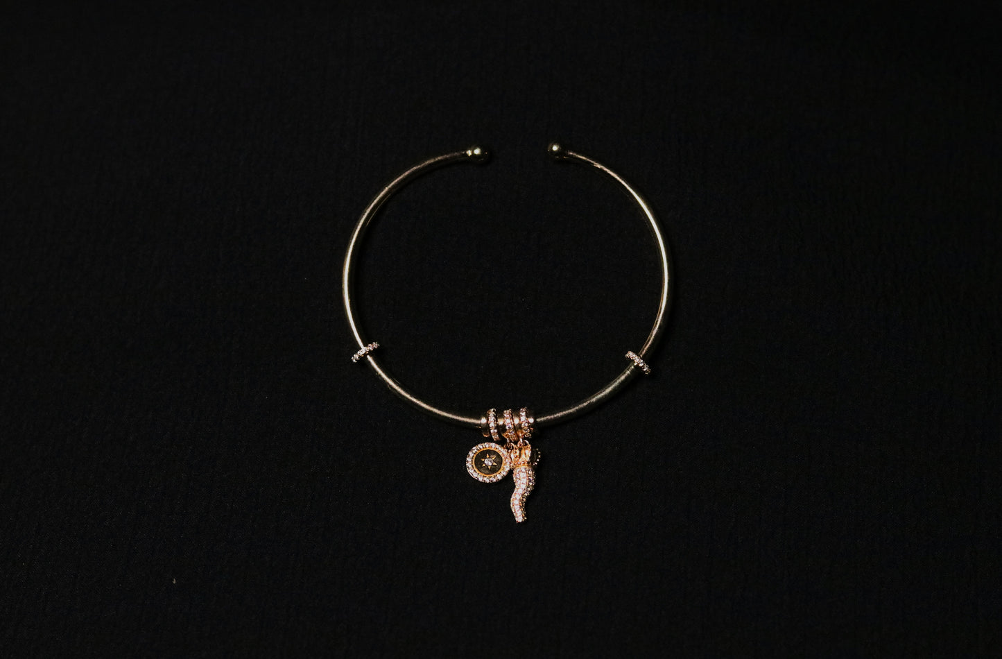 Rosegold Charms Bangle