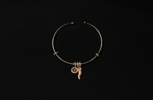 Rosegold Charms Bangle