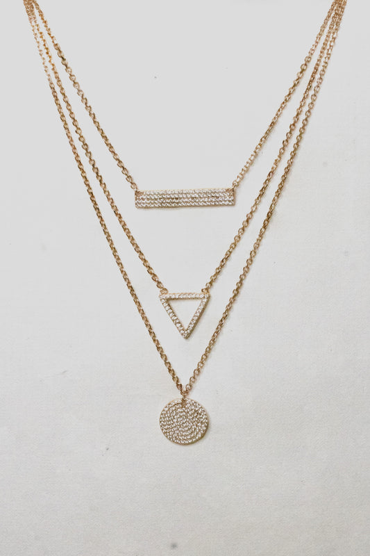 Rose gold Triple layer Necklace